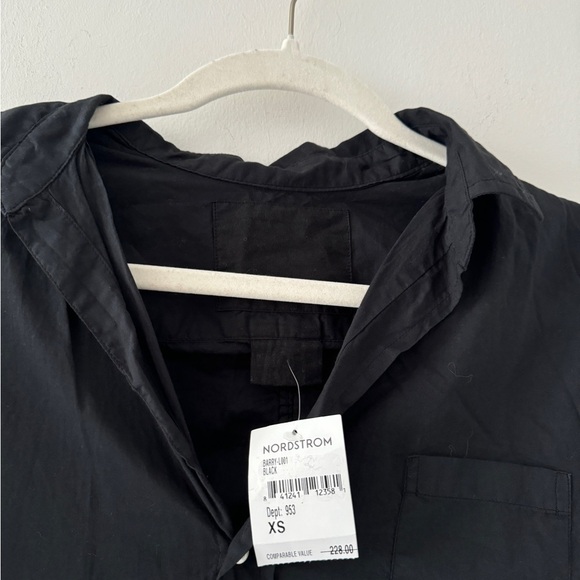 FRANK & EILEEN NWT Barry Black Button Up XXS - Picture 4 of 6